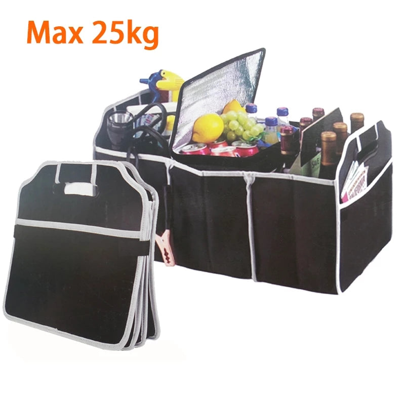 Sac de rangement pour coffre de voiture – Boîte de rangement noire pliable