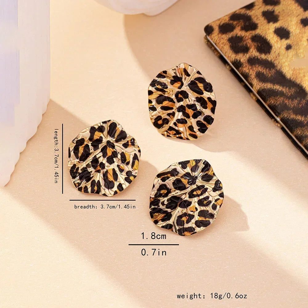 🐆 Ensemble Bijoux Femme – Boucles d’Oreilles & Bague Vintage Léopard