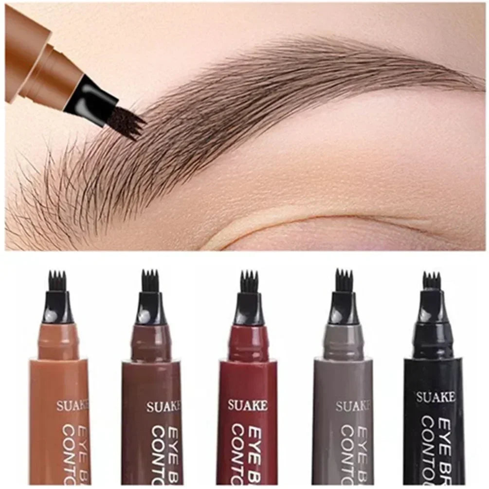 Crayon à Sourcils 4 Points – Waterproof, Longue Durée & Naturel