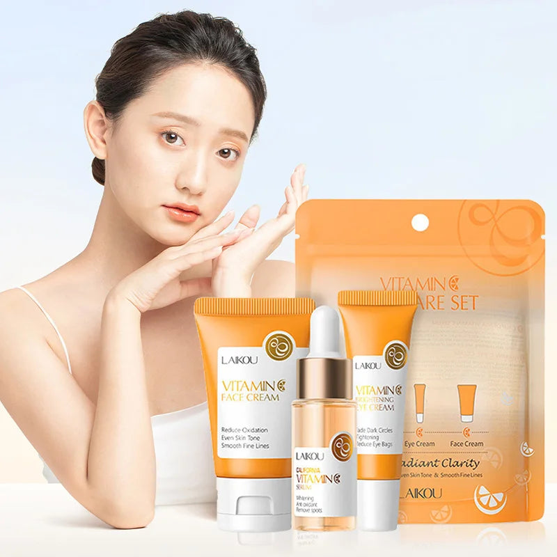 Kit Vitamine C Éclat & Hydratation – Routine Visage 3 pièces