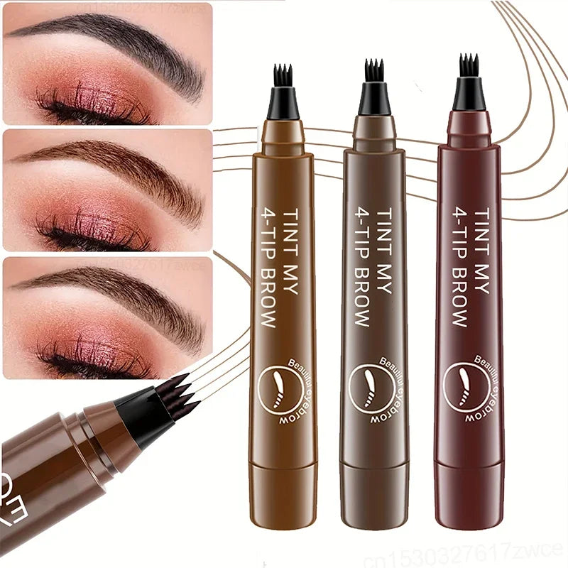 Crayon à Sourcils 4 Points – Waterproof, Longue Durée & Naturel