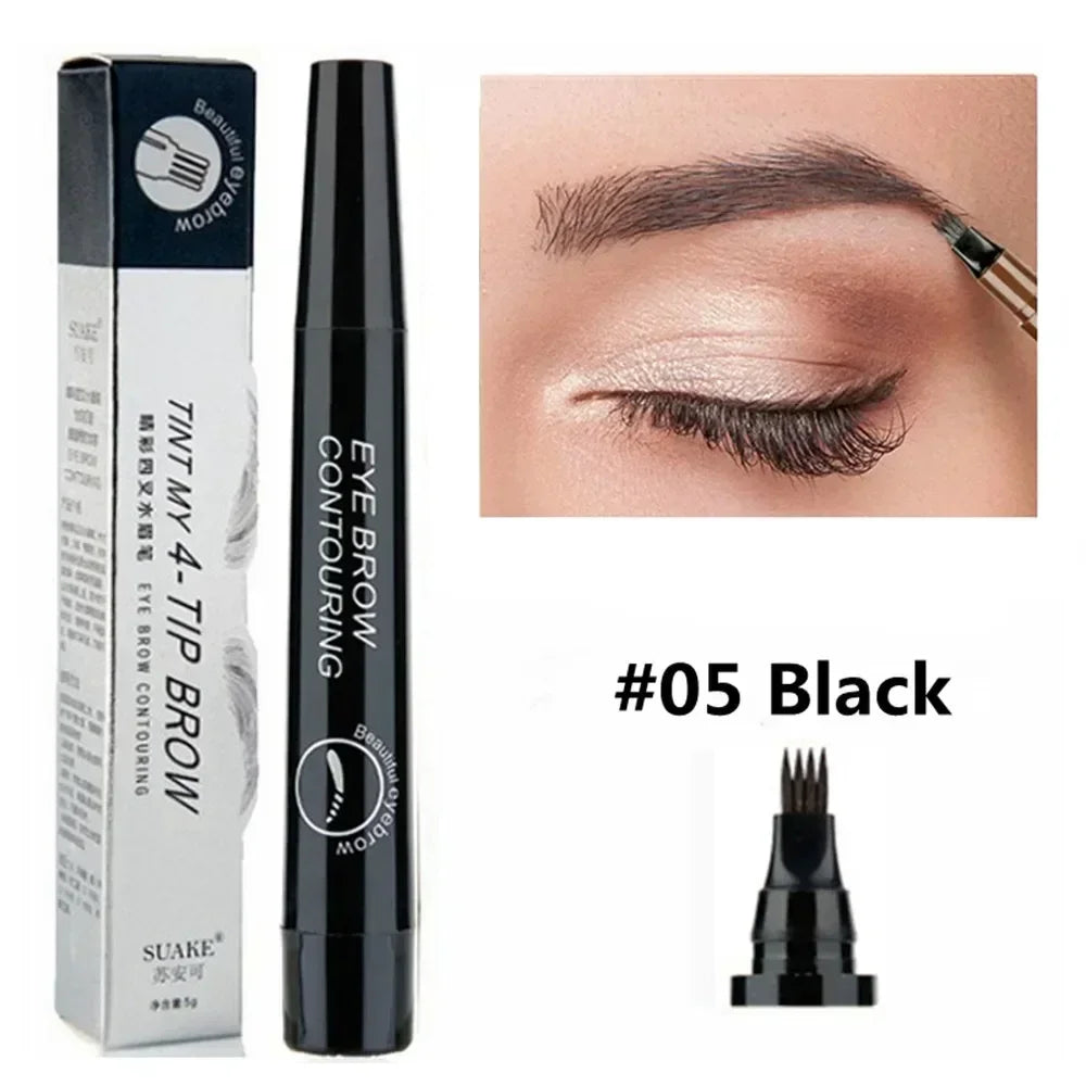 Crayon à Sourcils 4 Points – Waterproof, Longue Durée & Naturel