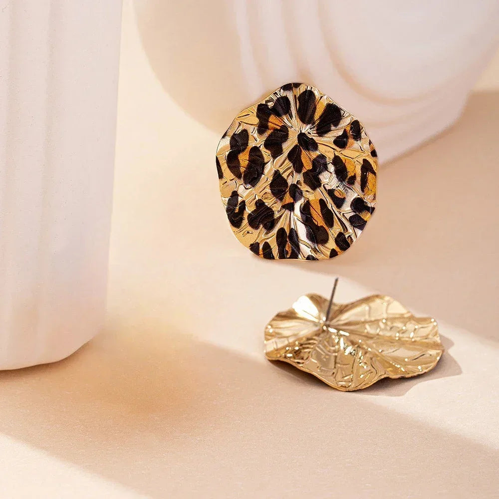 🐆 Ensemble Bijoux Femme – Boucles d’Oreilles & Bague Vintage Léopard