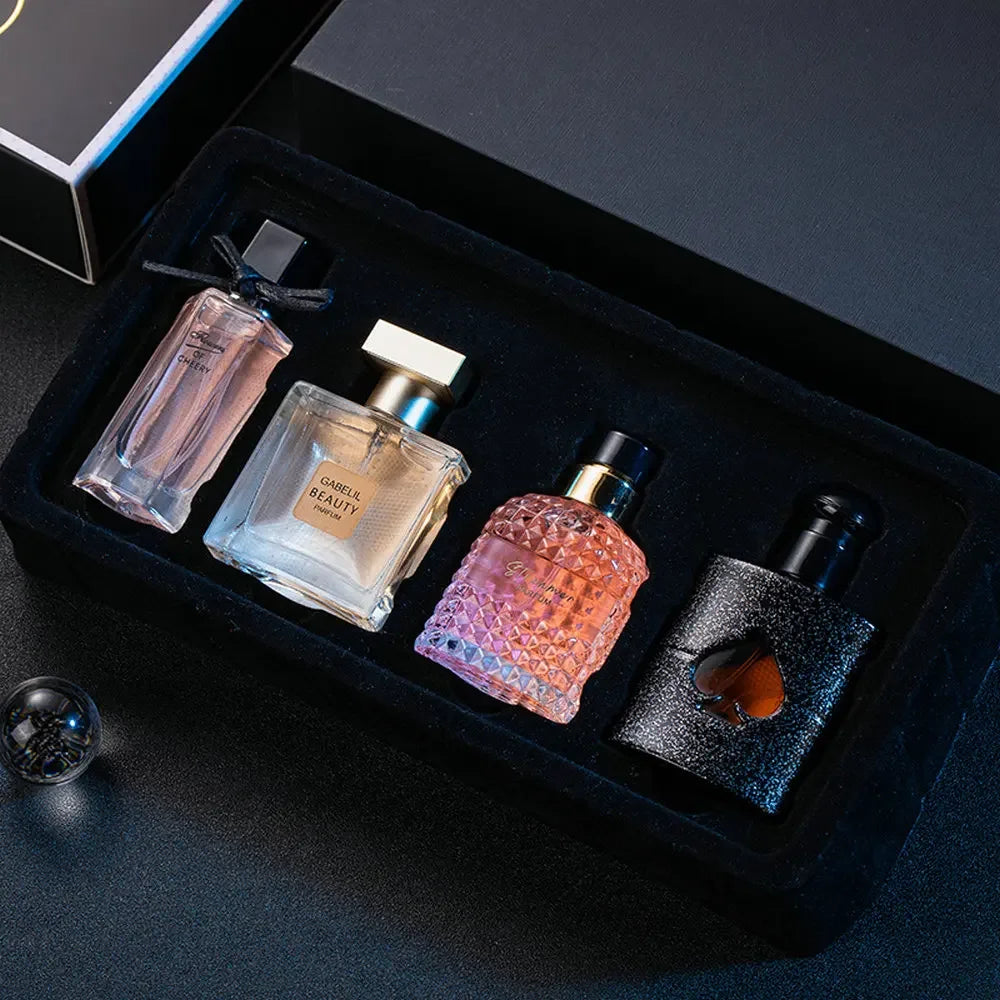 🌺 Coffret Cadeau – Ensembles de Parfums Originaux pour Femmes (4 x 100 ml)