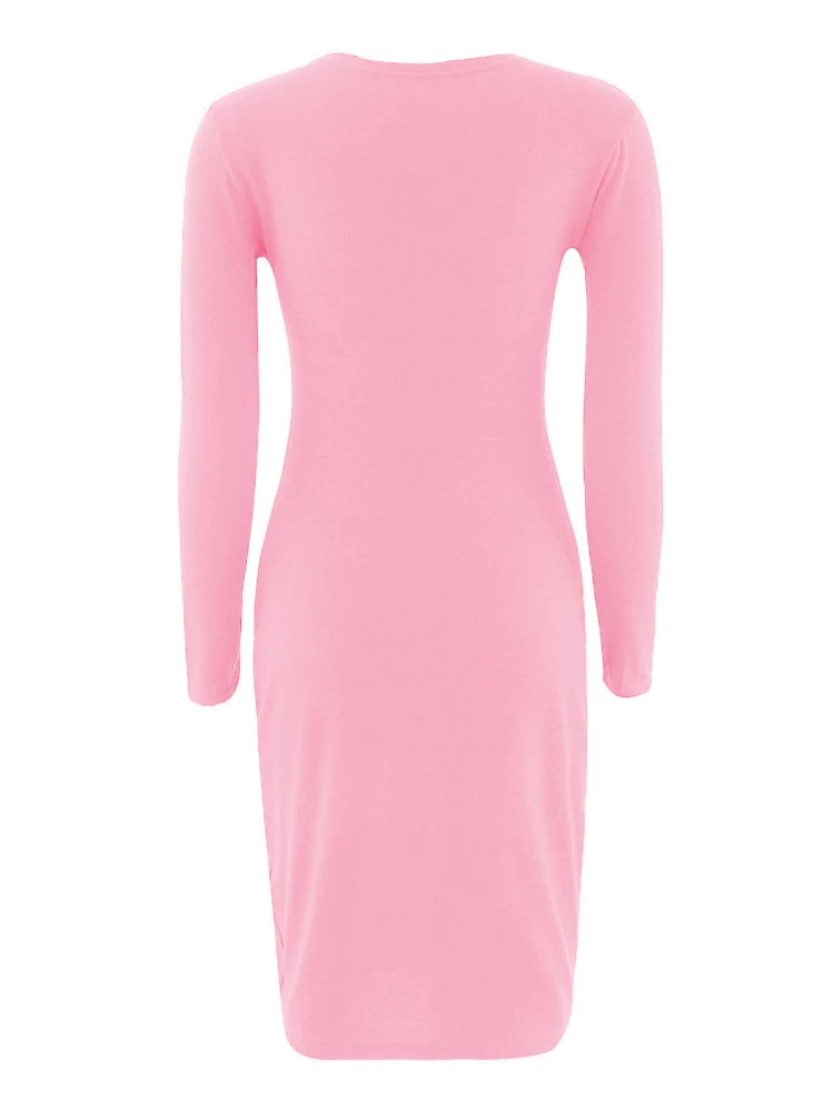 👗 Robe Crayon Femme – Élégante & Sexy, Manches Courtes ou Longues