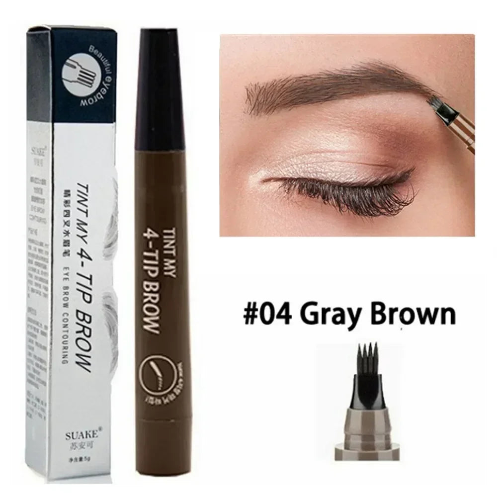 Crayon à Sourcils 4 Points – Waterproof, Longue Durée & Naturel