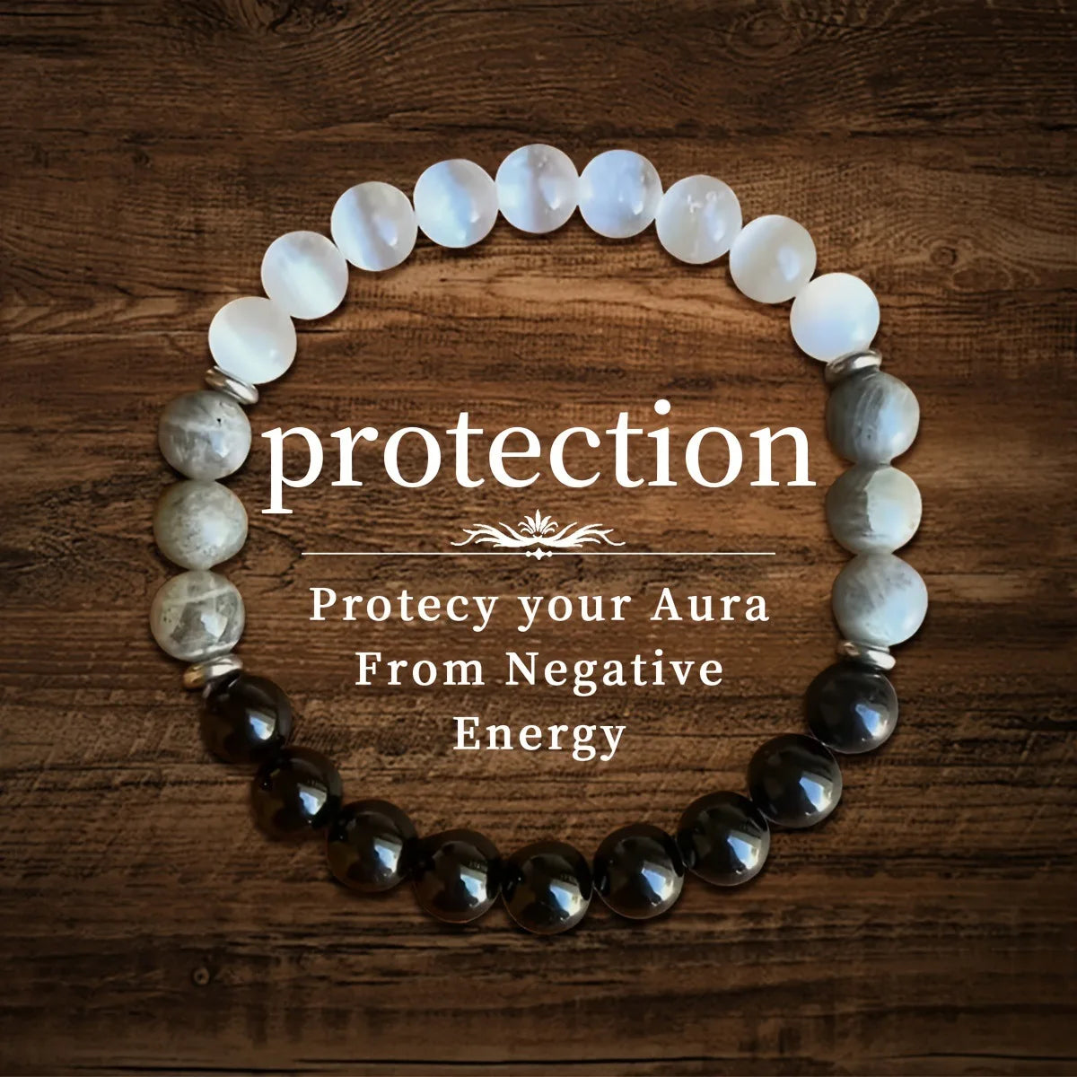 🌿 Bracelet de Perles en Pierre Naturelle – Protection & Sérénité