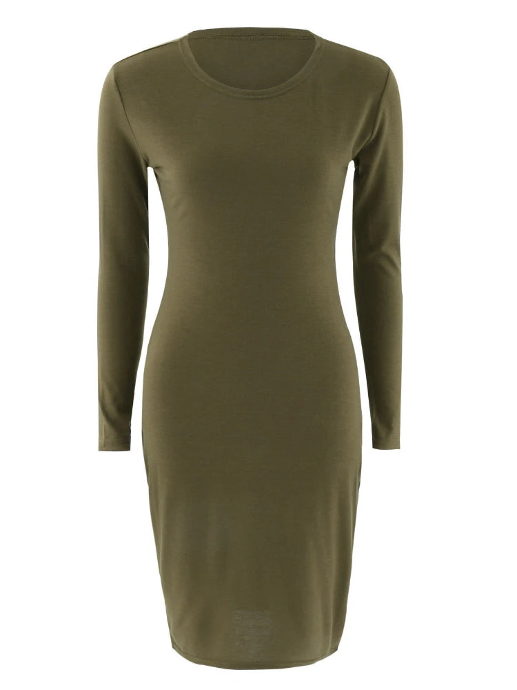 👗 Robe Crayon Femme – Élégante & Sexy, Manches Courtes ou Longues