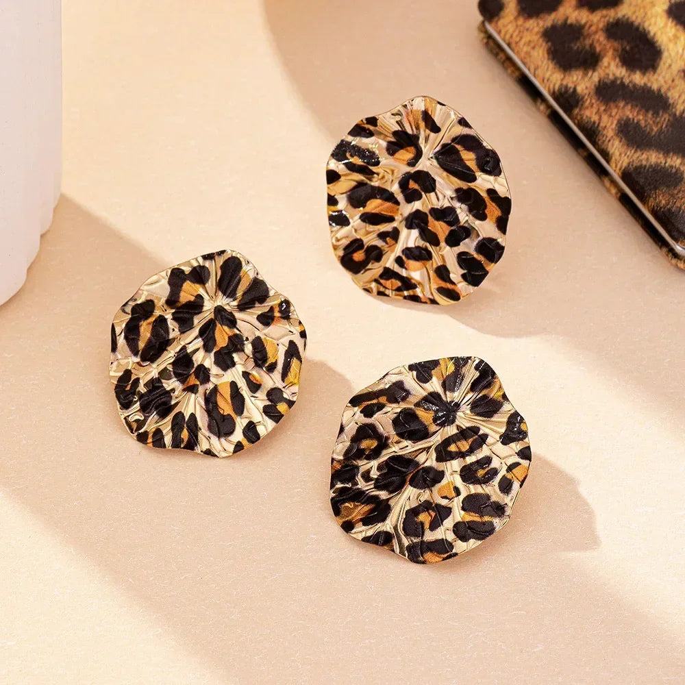 🐆 Ensemble Bijoux Femme – Boucles d’Oreilles & Bague Vintage Léopard