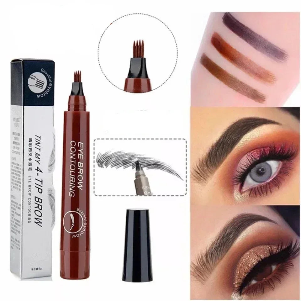 Crayon à sourcils 4 pointes – Waterproof, longue tenue, effet naturel